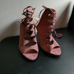 JustFab Varushka blush heels